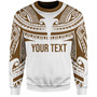 Polynesian Sweatshirt Custom Polynesian Tattoo Style (Brown)