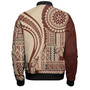 Samoa Bomber Jacket Samoan Siapo Brown Design