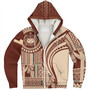 Samoa Sherpa Hoodie Seal Samoan Siapo Brown Design