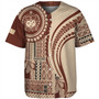 Samoa Baseball Shirt Seal Samoan Siapo Brown Design