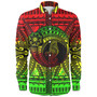 Hawaii Long Sleeve Shirt Custom Seahorse Polynesian Tattoo Reggae