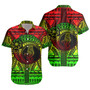 Hawaii Short Sleeve Shirt Custom Seahorse Polynesian Tattoo Reggae
