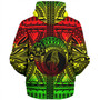 Hawaii Sherpa Hoodie Custom Seahorse Polynesian Tattoo Reggae