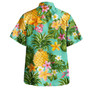 Safari Style Aloha Hawaiian Shirt Tropical Pineapple Summer