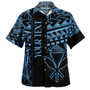 Hawaii Hawaiian Shirt Custom Kanaka Maoli Hawaiian Blue Tribal Pattern