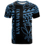Hawaii T-Shirt Custom Kanaka Maoli Hawaiian Blue Tribal Pattern
