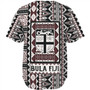 Fiji Baseball Shirt Bula Fiji Masi Motif Brown Color Design