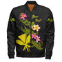 Hawaii Bomber Jacket Custom Plumeria Tribal