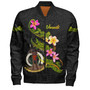 Vanuatu Bomber Jacket Custom Plumeria Tribal