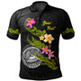 American Samoa Polo Shirt Custom Plumeria Tribal