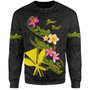 Hawaii Sweatshirt Custom Plumeria Tribal