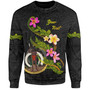 Vanuatu Sweatshirt Custom Plumeria Tribal