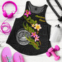 American Samoa Women Tank Custom Plumeria Tribal