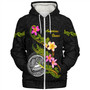 American Samoa Sherpa Hoodie Custom Plumeria Tribal