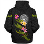 American Samoa Sherpa Hoodie Custom Plumeria Tribal