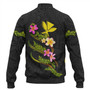 Hawaii Baseball Jacket Custom Plumeria Tribal