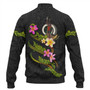 Vanuatu Baseball Jacket Custom Plumeria Tribal