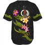 Vanuatu Baseball Shirt Custom Plumeria Tribal