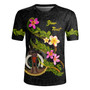 Vanuatu Rugby Jersey Custom Plumeria Tribal