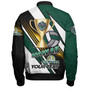 Hawaii Bomber Jacket Custom Volleyball Cup Championship Hawaii Polynesian Patterns