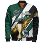 Hawaii Bomber Jacket Custom Volleyball Cup Championship Hawaii Polynesian Patterns