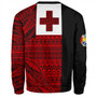 Tonga Sweatshirt Flag Ngatu Pattern Style