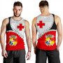 Tonga Tank Top Design Flag With Ngatu Pattern