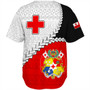 Tonga Baseball Shirt Design Flag With Ngatu Pattern