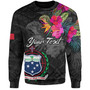 Samoa Sweatshirt Custom Samoa Coat Of Arms With Tropical Flowers Special