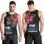 Samoa Tank Top Custom Samoa Coat Of Arms With Tropical Flowers Special