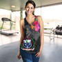 Samoa Women Tank Custom Samoa Coat Of Arms With Tropical Flowers Special