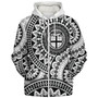 Fiji Sherpa Hoodie Bula Fijian Circle Pattern Design