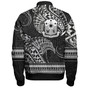Philippines Filipinos Bomber Jacket Filipino Coat Of Arms With Leaves and Tribal Patterns