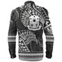 Philippines Filipinos Long Sleeve Shirt Filipino Coat Of Arms With Leaves and Tribal Patterns