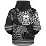Philippines Filipinos Sherpa Hoodie Filipino Coat Of Arms With Leaves and Tribal Patterns