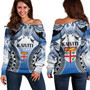 Fiji Off Shoulder Sweatshirt Kaiviti Kesakesa Fiji Tapa Design