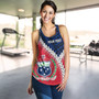 Samoa Women Tank Samoa Coat Of Arms With Polynesian Tattoo Flag Style