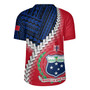 Samoa Rugby Jersey Samoa Coat Of Arms With Polynesian Tattoo Flag Style