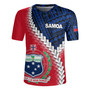 Samoa Rugby Jersey Samoa Coat Of Arms With Polynesian Tattoo Flag Style