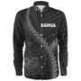 Samoa Long Sleeve Shirt Samoa Coat Of Arms With Polynesian Tattoo Style