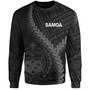 Samoa Sweatshirt Samoa Coat Of Arms With Polynesian Tattoo Style