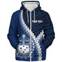 Samoa Sherpa Hoodie Samoa Coat Of Arms With Polynesian Tattoo Style