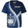 Samoa Baseball Shirt Samoa Coat Of Arms With Polynesian Tattoo Style