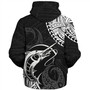 Hawaii Sherpa Hoodie Go Fishing Polynesian Tribal Patterns