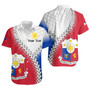 Philippines Filipinos Short Sleeve Shirt Custom Filipino Coat Of Arms With Tribal Patterns Flag Style