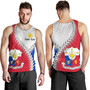 Philippines Filipinos Tank Top Custom Filipino Coat Of Arms With Tribal Patterns Flag Style