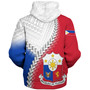 Philippines Filipinos Sherpa Hoodie Custom Filipino Coat Of Arms With Tribal Patterns Flag Style