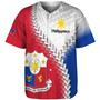 Philippines Filipinos Baseball Shirt Custom Filipinos Coat Of Arms With Tribal Patterns Flag Style