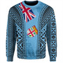 Fiji Sweatshirt Bula Pattern Style Flag