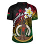 Vanuatu Rugby Jersey Custom Plumeria Flowers Tribal Motif Flag Color Design